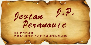 Jevtan Peranović vizit kartica
